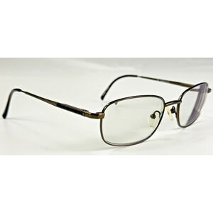 Van Heusen Bernard TAN 54-19-140 Brown Rectangle Mens Eyeglasses FRAMES ONLY